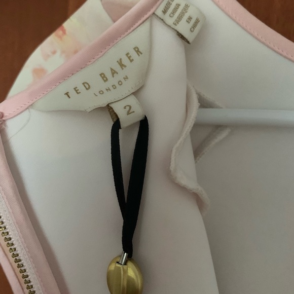 Ted Baker Floral Mini Dress (Small, fits like 4, Ted 2) - Picture 4 of 5